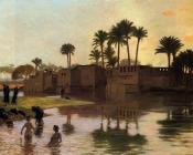 Bathers by the Edge of a River - 让·莱昂·杰罗姆